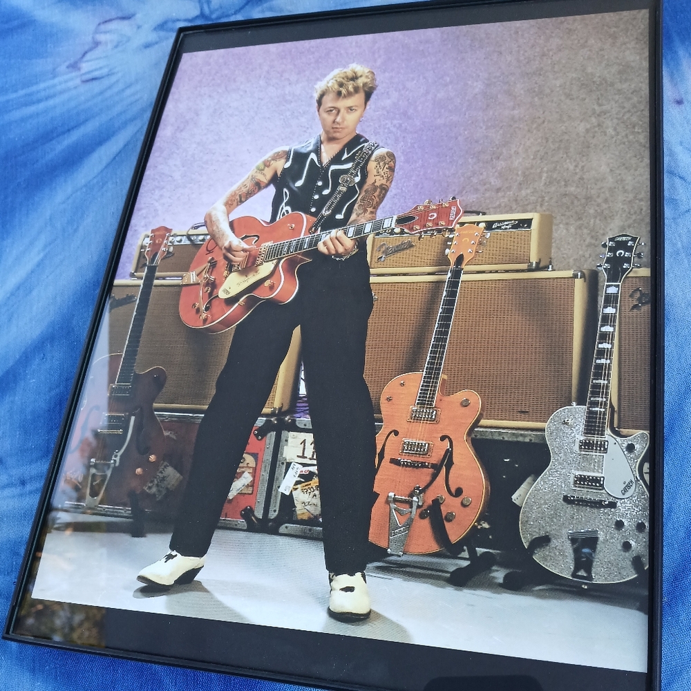 Brian Setzer Orchestra Stray Cats Gretsch Jazz Guitar Rock and Roll Wall Decor